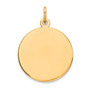 10K Plain .013 Gauge Circular Engravable Disc Charm