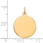 10K Plain .013 Gauge Circular Engravable Disc Charm