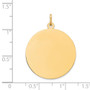 10K Plain .013 Gauge Circular Engravable Disc Charm