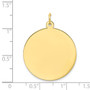 10K Plain .013 Gauge Circular Engravable Disc Charm