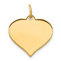 10K Heart Disc Charm