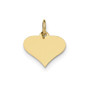 10k Plain .018 Gauge Engraveable Heart Disc Charm