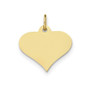 10k Plain .018 Gauge Engraveable Heart Disc Charm