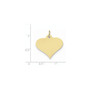 10k Plain .018 Gauge Engraveable Heart Disc Charm