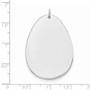 Sterling Silver Rh-plt Engraveable Polished Front/Satin Back Disc Charm