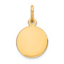 14k Plain .009 Gauge Circular Engravable Disc Charm