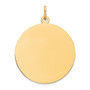 14k Plain .013 Gauge Circular Engravable Disc Charm