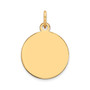 14k Plain .013 Gauge Circular Engravable Disc Charm