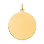 14k Plain .018 Gauge Circular Engravable Disc Charm