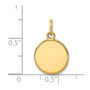 14k Plain .027 Gauge Engravable Round Disc Charm