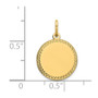 14k Plain .027 Gauge Engravable Round Disc Charm