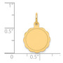 14k .011 Gauge Engravable Scalloped Disc Charm