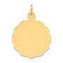 14k .013 Gauge Engravable Scalloped Disc Charm