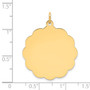 14k .018 Gauge Engravable Scalloped Disc Charm