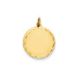 14k .018 Gauge Engravable Scalloped Disc Charm