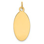 14k Plain .013 Gauge Engravable Elliptical Disc Charm