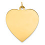 14k Plain .018 Gauge Engravable Heart Disc Charm
