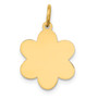 14k Plain .018 Gauge Engravable Flower Disc Charm