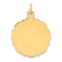 14k Plain .018 Gauge Engravable Disc Charm