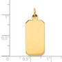 14k Plain .009 Gauge Engravable Rectangular Disc Charm