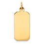 14k Plain .013 Gauge Engravable Rectangular Disc Charm