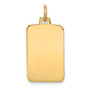 14k Plain .018 Gauge Engravable Rectangular Disc Charm