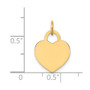 14k Small Engravable Heart Charm