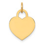 14k Small Engravable Heart Charm