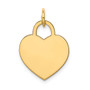 14k Medium Engravable Heart Charm