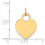 14k Medium Engravable Heart Charm