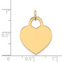 14k Large Engravable Heart Charm