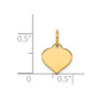 14K Heart Disc Charm