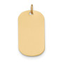 14k Plain .009 Gauge Engraveable Dog Tag Disc Charm