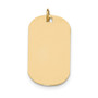 14k Plain .011 Gauge Engraveable Dog Tag Disc Charm