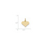 14k Plain .011 Gauge Engraveable Heart Disc Charm