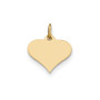 14k Plain .011 Gauge Engraveable Heart Disc Charm