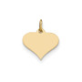 14k Plain .018 Gauge Engraveable Heart Disc Charm