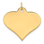 14k Plain .018 Gauge Engraveable Heart Disc Charm