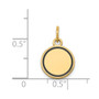 14k w/Enamel .027 Gauge Circular Engravable Disc Charm