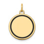 14k w/Enamel .027 Gauge Circular Engravable Disc Charm