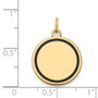 14k w/Enamel .027 Gauge Circular Engravable Disc Charm