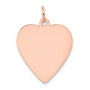 14k Rose Gold Plain .013 Gauge Engraveable Heart Disc Charm