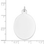 14k White Gold Plain .013 Gauge Oval Engravable Disc Charm