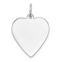 14k White Gold Plain .011 Gauge Engravable Heart Charm