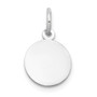 14k White Gold Plain .013 Gauge Round Engravable Disc Charm