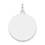 14k White Gold Plain .013 Gauge Round Engravable Disc Charm