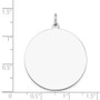 14k White Gold Plain .027 Gauge Round Engravable Disc Charm