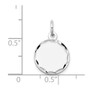 14k White Gold Etched .013 Gauge Engraveable Round Disc Charm
