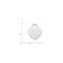 14k White Gold Large Engravable Heart