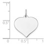 14K White Gold Heart Disc Charm